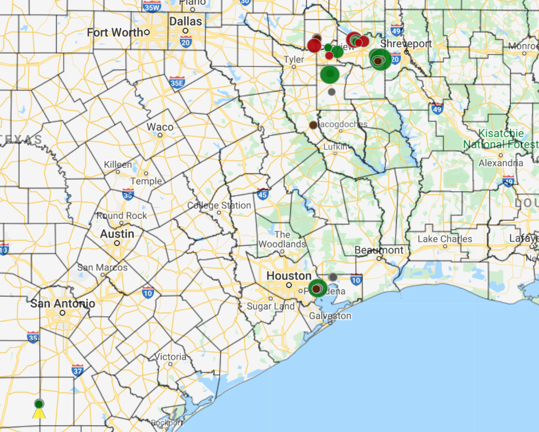 American Patriot Oil & Gas well locations