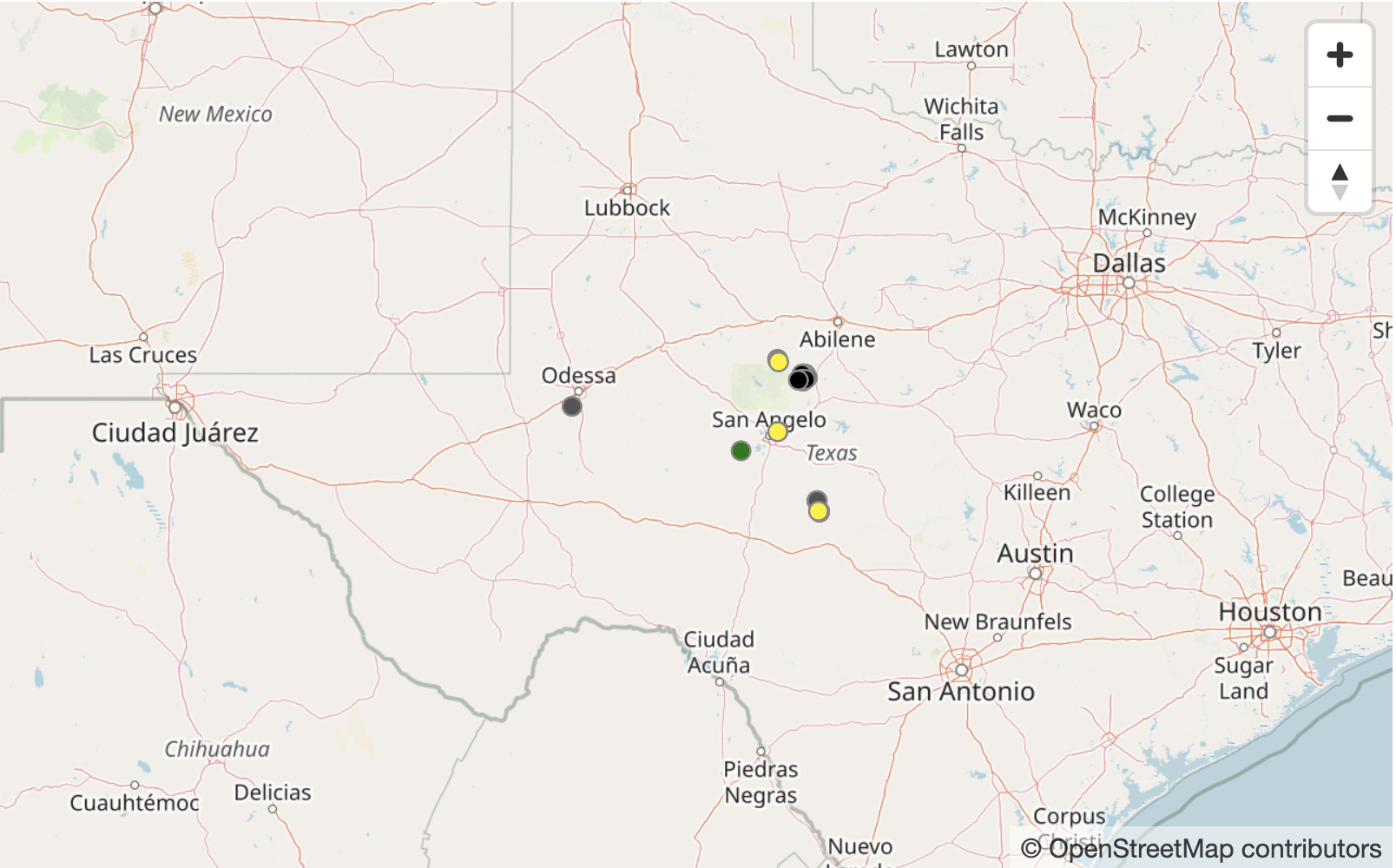 Golden Oil & Ranch well locations