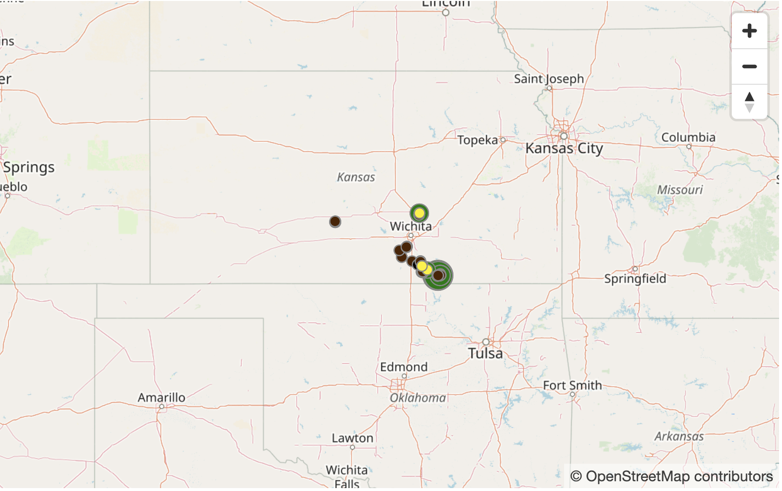 W.D. Short Oil Co. well locations